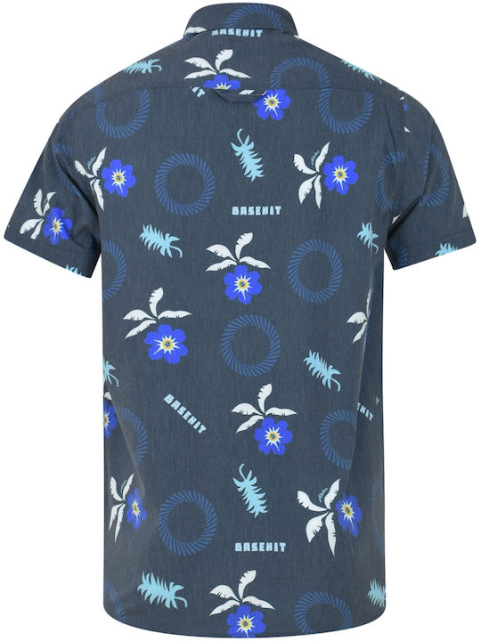 Κοντομάνικο Πουκάμισο σε Κανονική Γραμμή Floral Ανθρακί