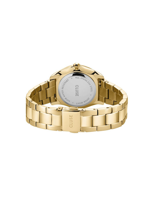 Cluse Feroce Petite Watch with Gold Metal Bracelet