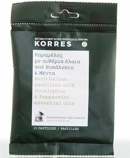 Korres Lozenges for Children Eucalyptus & Mint 15pcs