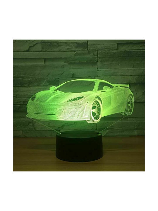 Car Decorative Lamp 3D Illusion LED Black