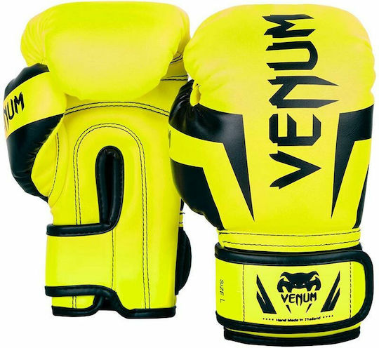 Venum Elite Kids Kids Boxing Gloves made of Synthetic Leather for Match Yellow