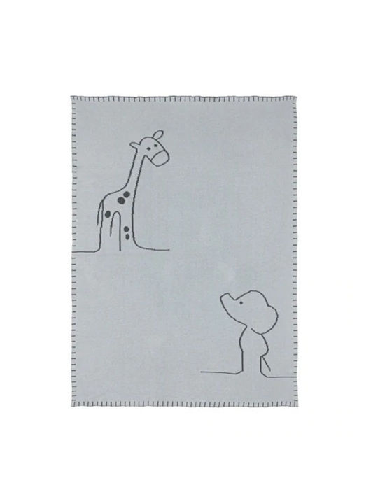Nattou Baby Blanket Luna & Axel Knitted Green 75x100cm