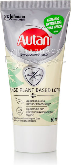 Autan Defense Plant Based Εντομοαπωθητική Λοσιόν σε Σωληνάριο Κατάλληλη για Παιδιά 50ml