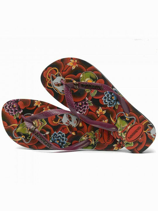Top Tribo Men's Flip Flops Burgundy