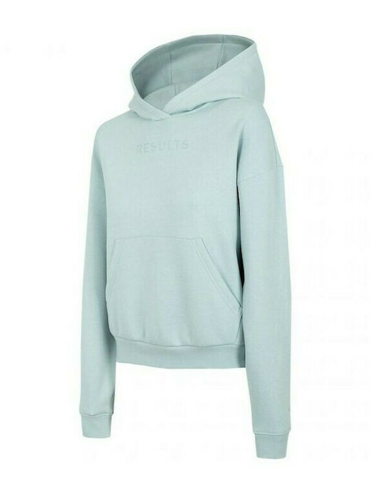 4F Women's Hooded Sweatshirt Light Blue