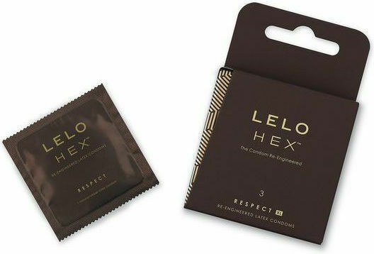 Lelo Προφυλακτικά Hex Respect XL 3τμχ 54mm Natural