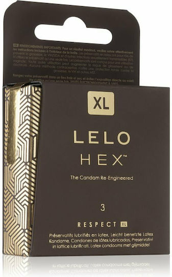 Lelo Προφυλακτικά Hex Respect XL 3τμχ 54mm Natural