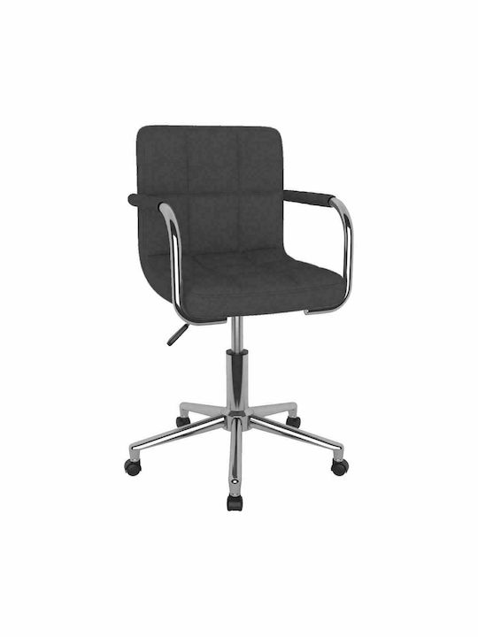 vidaXL Office Chair with Fixed Arms Dark Grey