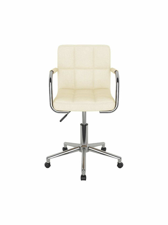 vidaXL vidaXL Office Chair with Arms Ecru