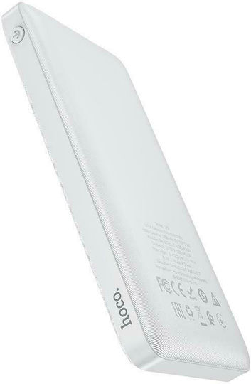 Hoco J72 Easy Τravel Power Bank 10000mAh 37W cu 2 Porturi USB-A și Port USB-C Alb