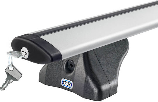 Auto Gs Metallic Car Roof Bars 925-434 for Fiat Grande Punto 3D Set with Roof Rack Legs and Lock Black