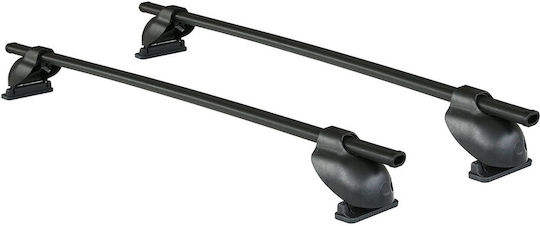 Cam Metallic Roof Bars Logico 110cm for Suzuki Wagon R+ 5D Set with Roof Rack Legs Black