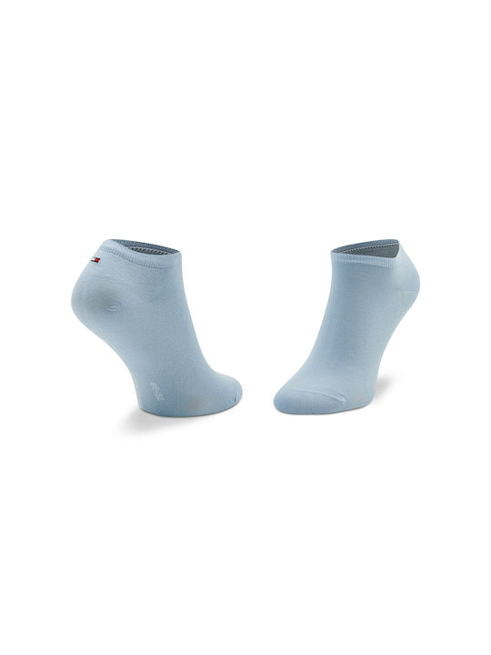 Tommy Hilfiger Women's Solid Color Socks Light Blue / White 2Pack