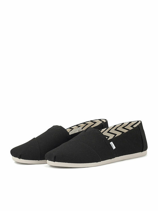 Recycled Cotton Alpargata Men's Espadrilles in Black Color