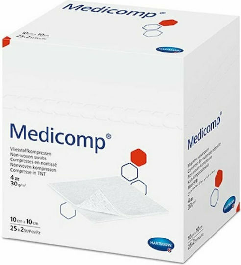 Hartmann Medicomp Μη Αποστειρωμένες Γάζες 10x10cm 50τμχ