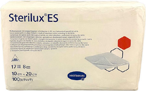 Hartmann Non-Sterile Gauze Pads 10x20cm Sterilux ES 17 Threads 8ply 100pcs