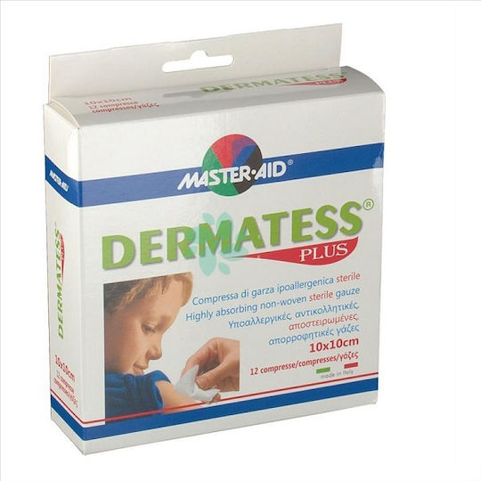 Master Aid Sterile Gauze Pads 10x10cm Dermatess Plus 12pcs
