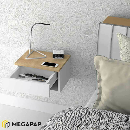Nachttisch Mary Sonoma / White 40x30x23cm
