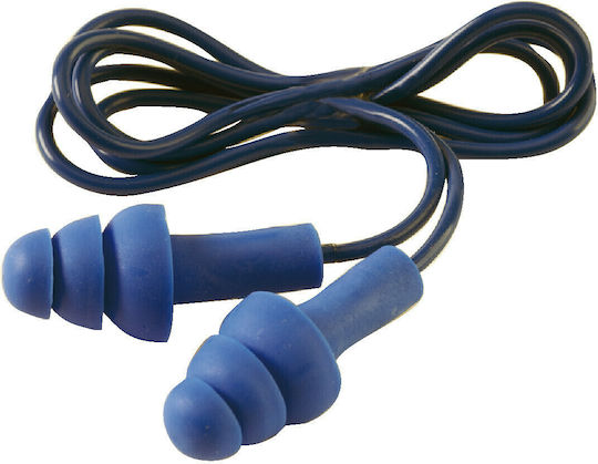 3M E-A-R Tracer Silicone Earplugs with Cord Blue