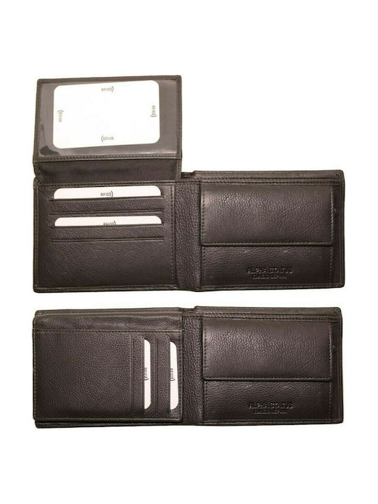Alpha Status Men's Leather Wallet with RFID Brown
