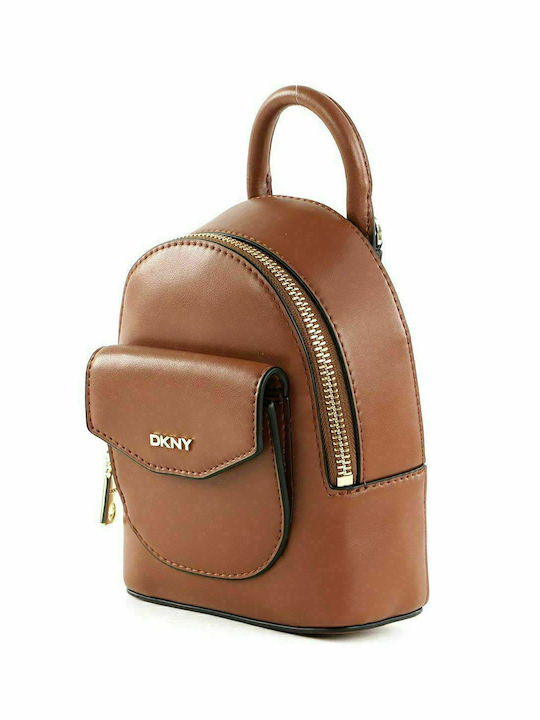 DKNY Miranda Leder Damen Tasche Rucksack Tabac Braun