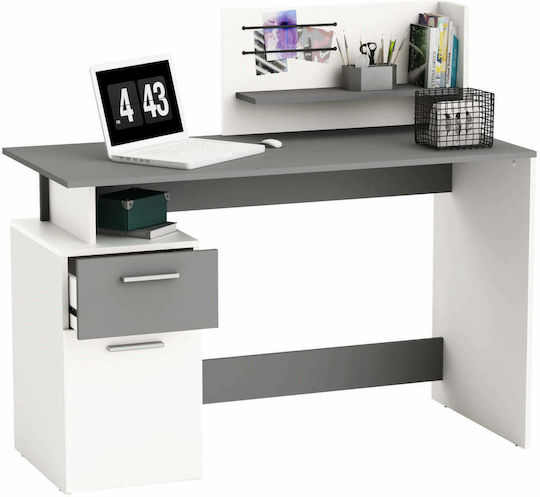 Praxton Παιδικό Γραφείο από Μελαμίνη Λευκό 121.5x55x109cm