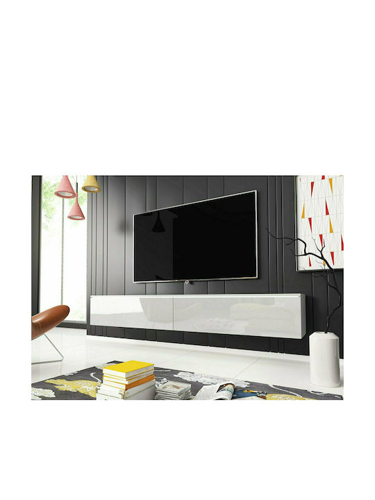 Έπιπλο Τηλεόρασης Dalia Plus Λευκό Μ180xΠ33xΥ30cm