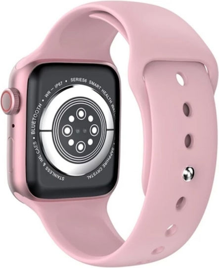 WearFit HW22 Pro Max 45mm Smartwatch with Heart Rate Monitor (Pink Sand)