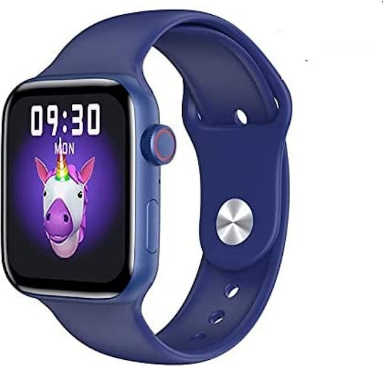 WearFit HW22 Pro Max 45mm Smartwatch with Heart Rate Monitor (Navy Blue)