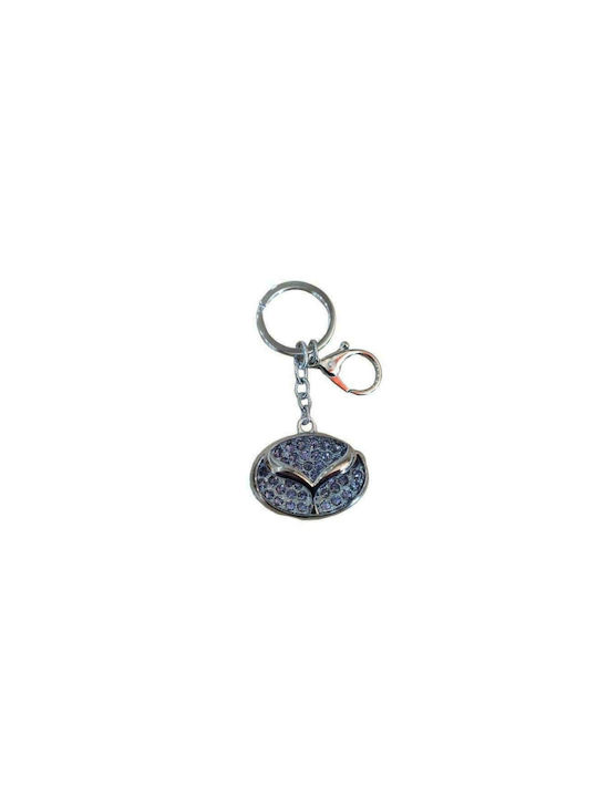 Metal key ring with diamonds MAZDA 2232-k