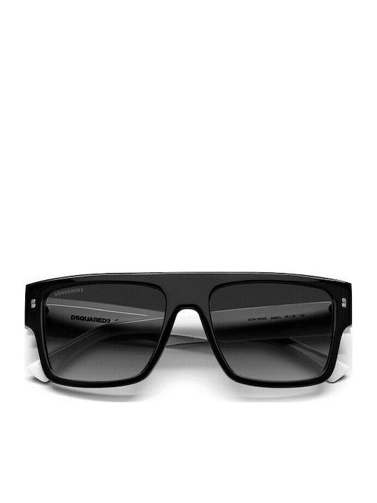 Dsquared2 Icon Ανδρικά Γυαλιά Ηλίου με Μαύρο Μεταλλικό Σκελετό και Μαύρο Ντεγκραντέ Φακό 0003S 80S/9O