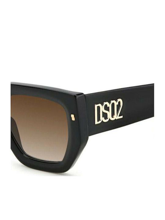Dsquared2 Γυναικεία Γυαλιά Ηλίου με Μαύρο Κοκκάλινο Σκελετό και Καφέ Ντεγκραντέ Φακό 0031S 2M2/HA