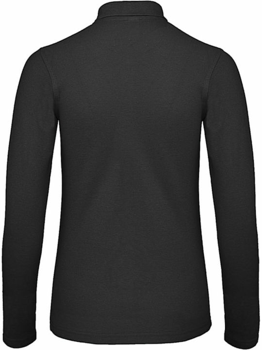 B&C ID.001 Women's Long Sleeve Promotional Blouse Black