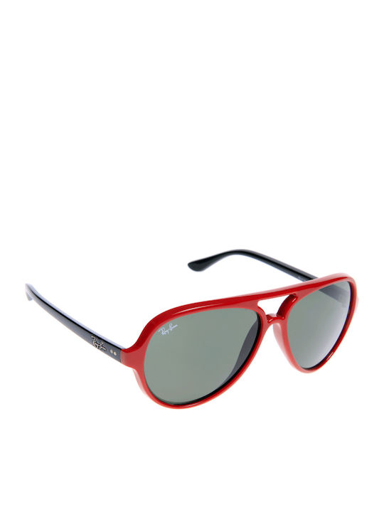 Ray Ban Men's Sunglasses with Red Acetate Frame and Black Lenses RB4125 730