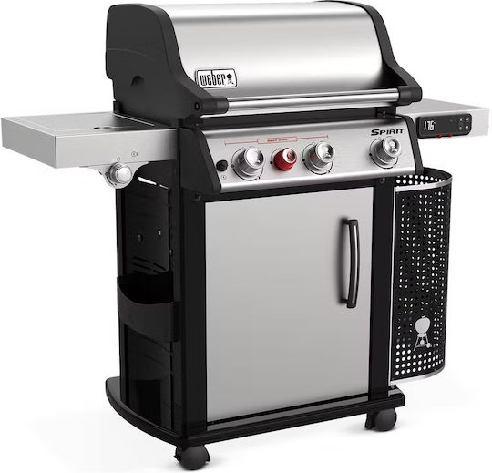 Weber Spirit SPX-335 GBS Smart Gasgrill Gusseisen Rost 61cmx45cmcm mit 3 cm 9.38kW und Seitenbrenner