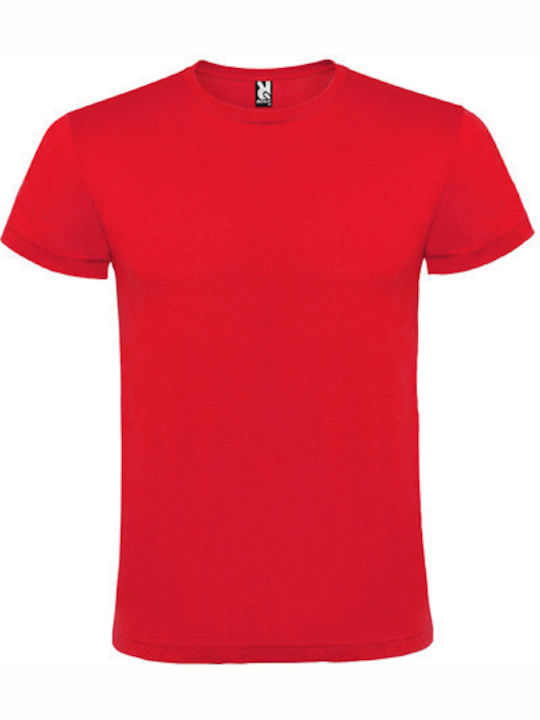 Roly Atomic Ανδρικό Διαφημιστικό T-shirt Κοντομάνικο σε Κόκκινο Χρώμα