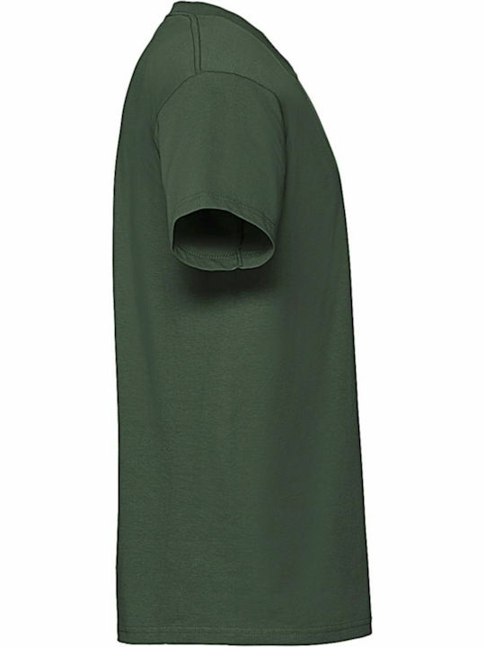 Fruit of the Loom Ringspun Premium T Ανδρικό Διαφημιστικό T-shirt Κοντομάνικο Bottle Green