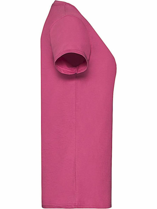 Fruit of the Loom Valueweight T Women's Short Sleeve Promotional T-Shirt Fuchsia