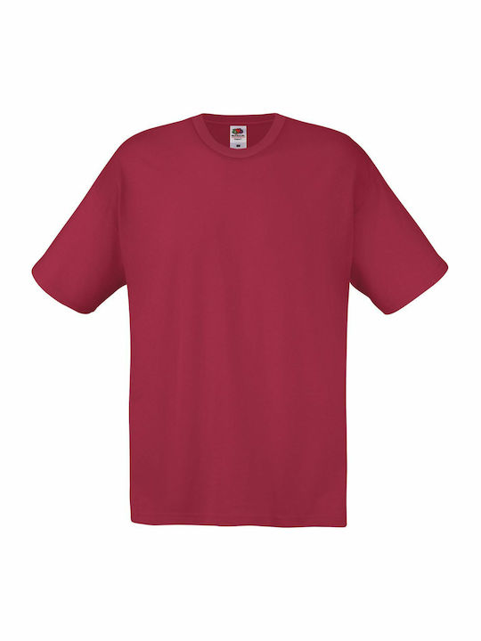Fruit of the Loom Original T Men's Short Sleeve Promotional T-Shirt Brick Red