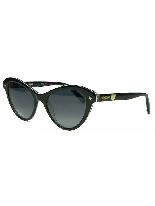 Moschino Women's Sunglasses with Black Acetate Frame and Black Gradient Lenses MOL 046/S 7RM/9O