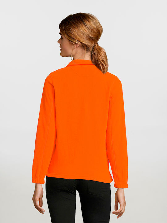 Sol's North Women's Long Sleeve Promotional Cardigan Neon Orange