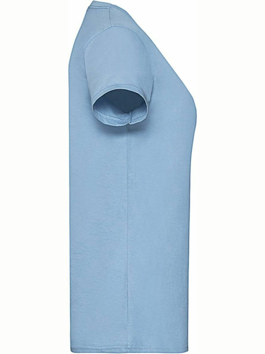 Fruit of the Loom Valueweight T Women's Short Sleeve Promotional T-Shirt Sky Blue