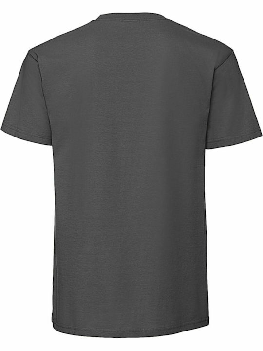 Fruit of the Loom Ringspun Premium T Ανδρικό Διαφημιστικό T-shirt Κοντομάνικο Light Graphite