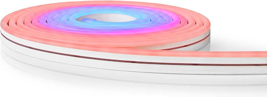 Nedis Waterproof Smart LED Strip Wi-Fi 220V RGB Light 5m Neon Flex with Power Supply & Remote Control