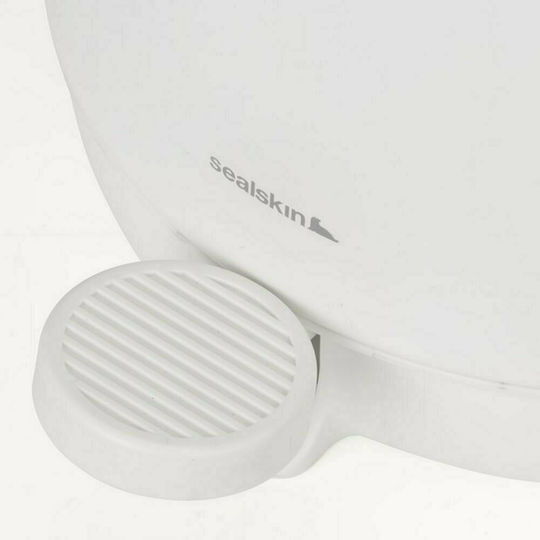Sealskin -300 Metallic Bathroom Basket Soft Close 5lt White