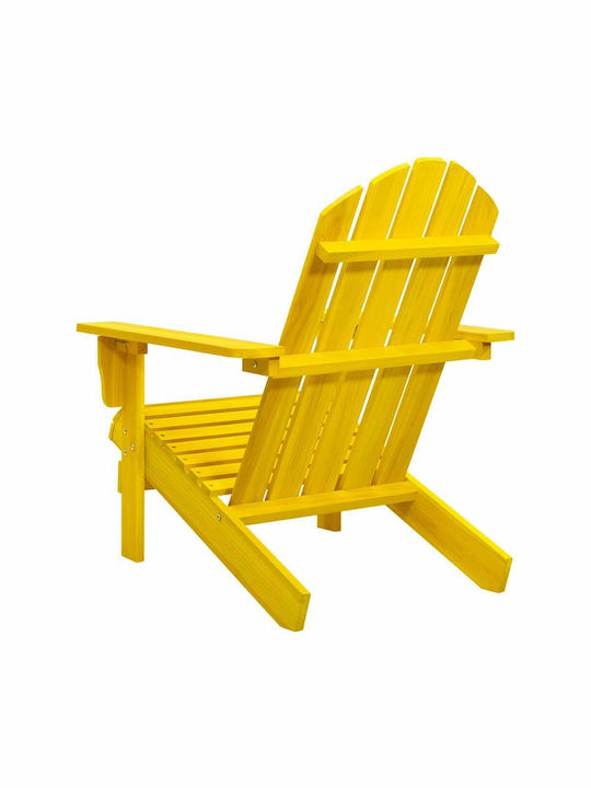 Scaun de exterior Lemn Κίτρινο 1buc 69.5x86.5x89.5cm