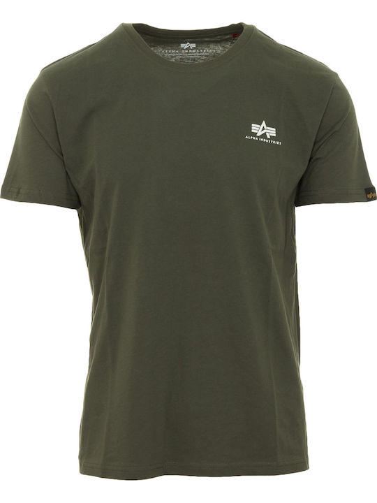 Basic Small Logo Athletic T-shirt Khaki