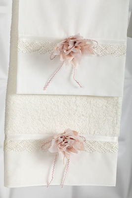 Piccolino Baptism Towel Set Jolanda Λευκό