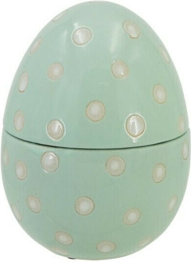 Marhome Easter Egg Ceramic Easter Egg Ceramic 14x11x11pcs in Green color 12-00-20233