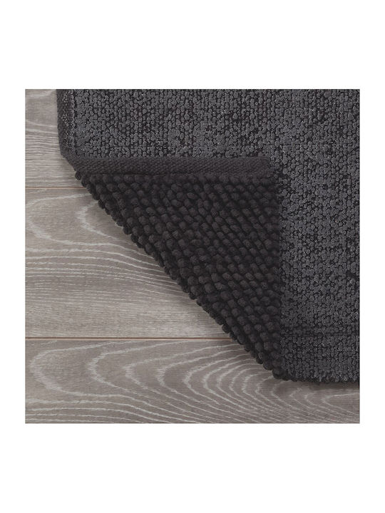 Sealskin Non-Slip Bath Mat Cotton Delhi 800109 Dark Grey 60x90cm
